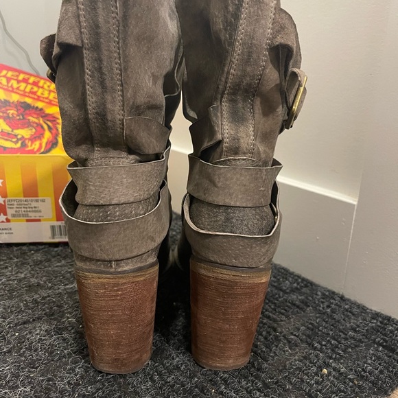 JEFFREY CAMPBELL Grey France Suede Boots - Picture 7 of 8